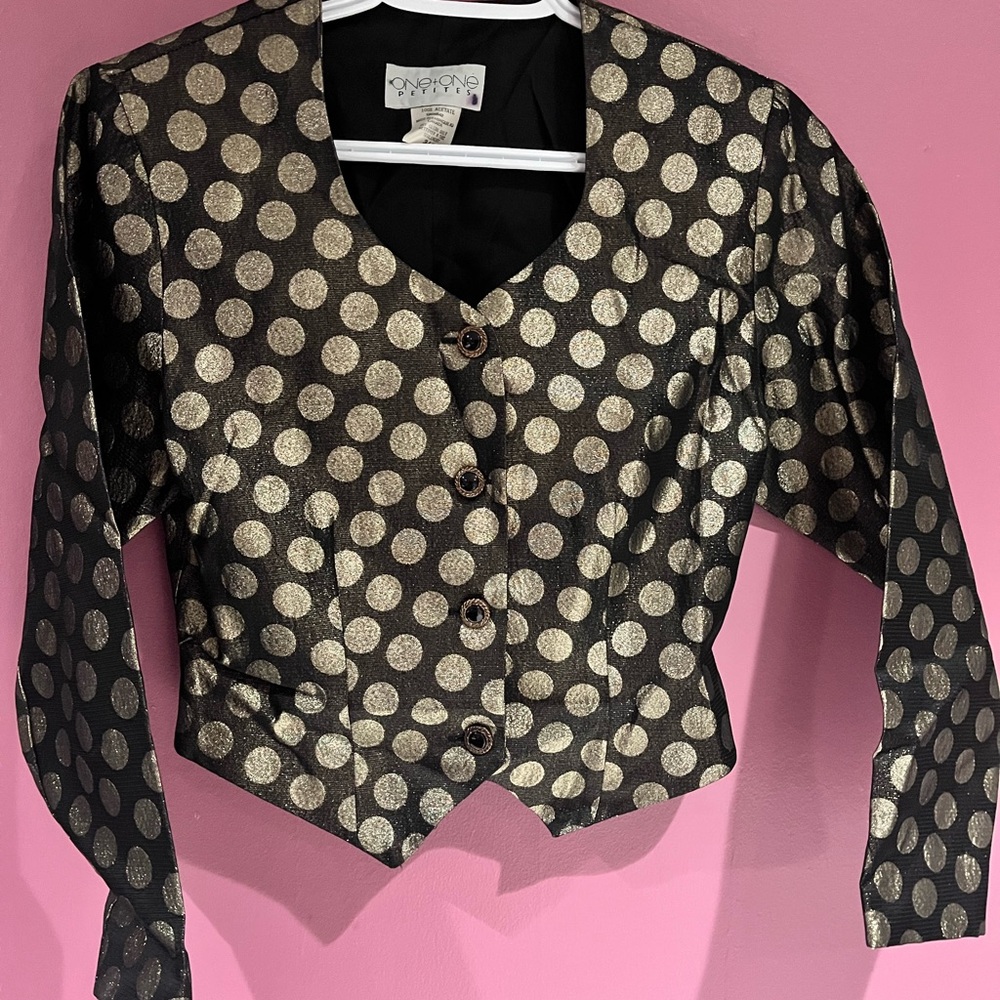 Black and Gold Polka Dot Jacket